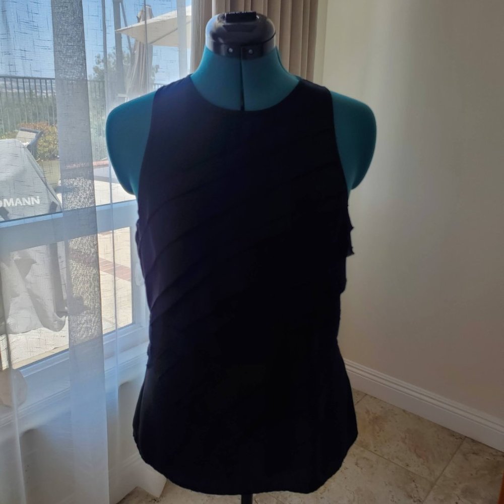 Banana Republic Dressy Black Layered Top